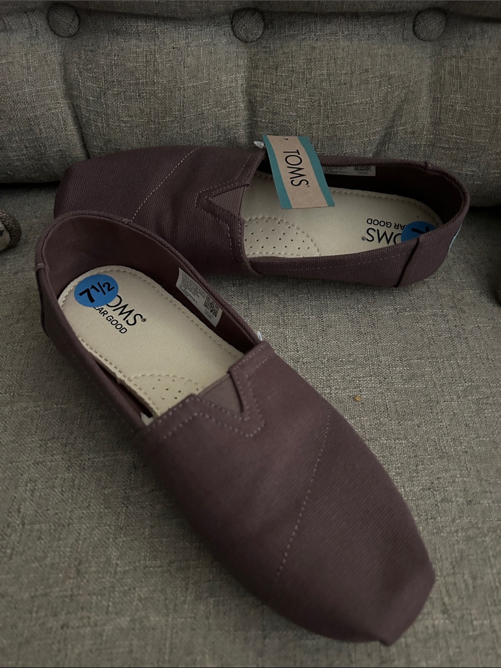 TOMS women  Classic Slip-On Canvas Shoes in brown
